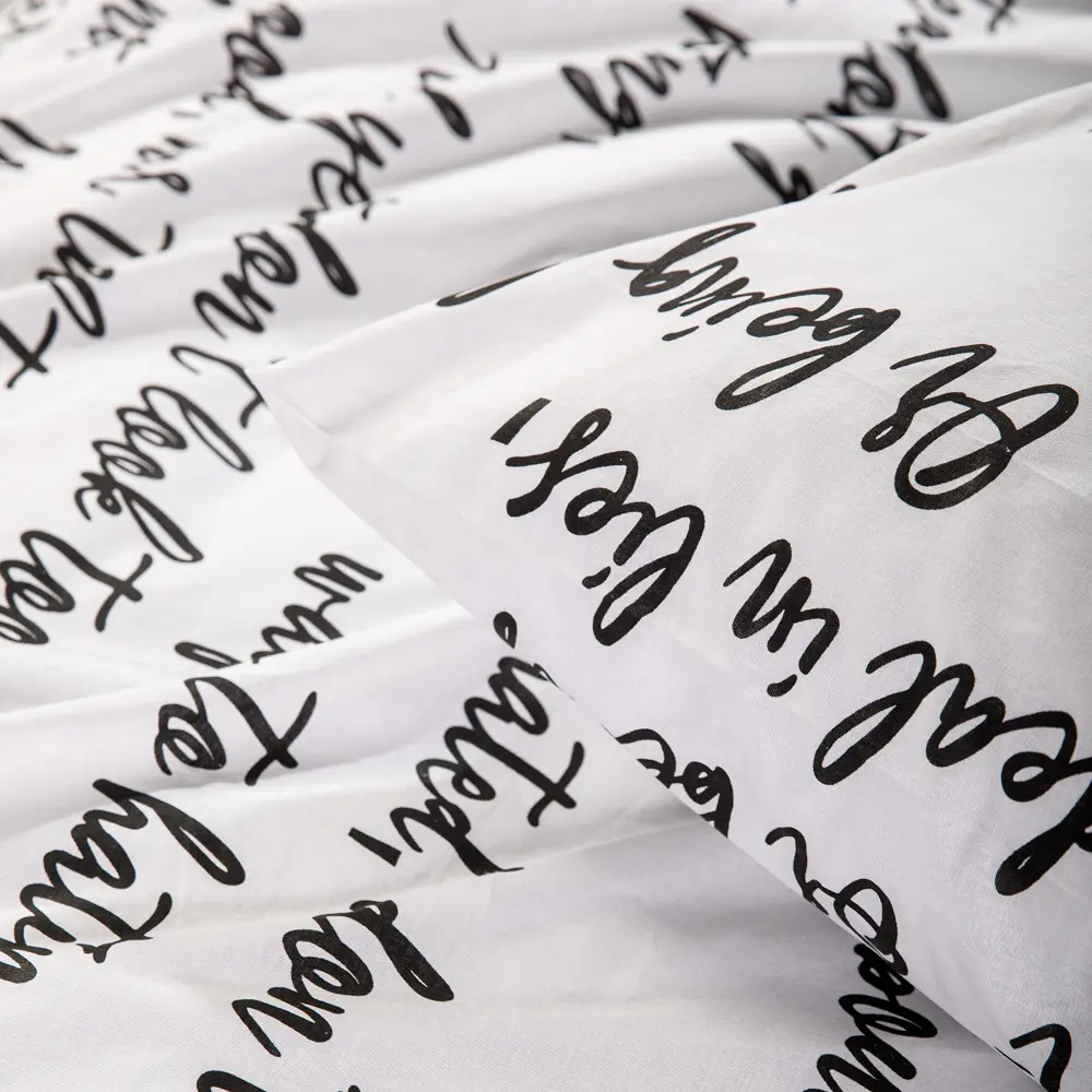 Фото 6 Комплект постельного белья Ночь Нежна Леттеринг инверсия 79734-1+10153-1 Бязь 120гр. 2 сп. Евро 70x70 см (2)