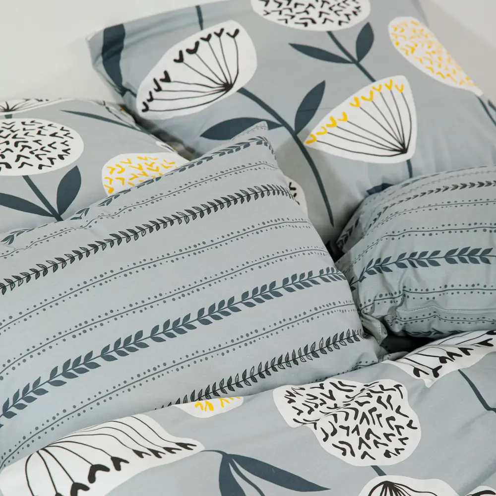 Фото 3 Комплект постельного белья Ночь Нежна Лилу 70510-1+70418-2 Поплин 2 сп. Евро 70x70 см (2)