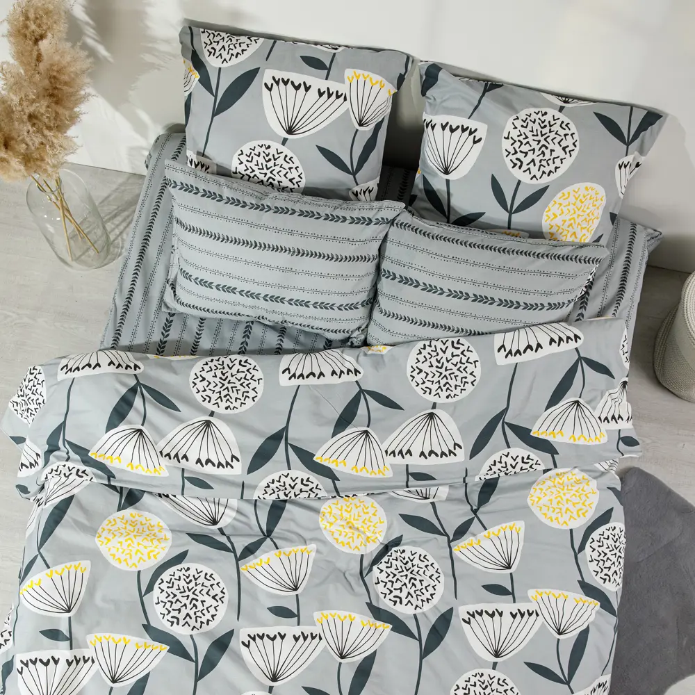 Фото 7 Комплект постельного белья Ночь Нежна Лилу 70510-1+70418-2 Поплин 2 сп. Евро 50x70 см (2)