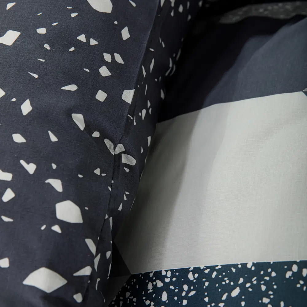 Фото 5 Комплект постельного белья Ночь Нежна Флорида 70508-1+70509-1 Поплин евро 70x70 см (2)