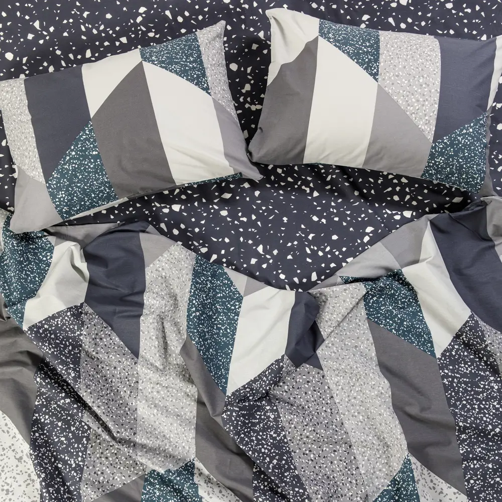 Фото Комплект постельного белья Ночь Нежна Флорида 70508-1+70509-1 Поплин евро 70x70 см (2)