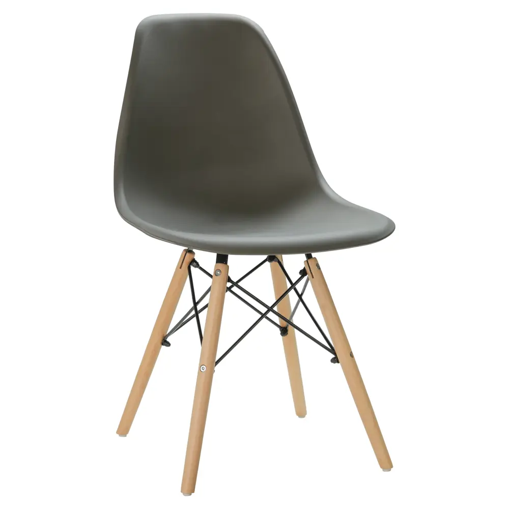 Фото 3 Комплект стульев 2 шт Leon group Eames DSW 83x41x46 см полипропилен цвет графит Фото 3 Комплект стульев 2 шт Leon group Eames DSW 83x41x46 см полипропилен цвет графит
