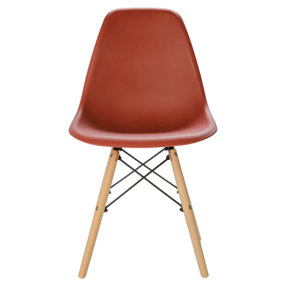 Фото 2 Комплект стульев 4 шт Leon group Eames DSW 83x41x46 см полипропилен цвет кирпичный Фото 2 Комплект стульев 4 шт Leon group Eames DSW 83x41x46 см полипропилен цвет кирпичный