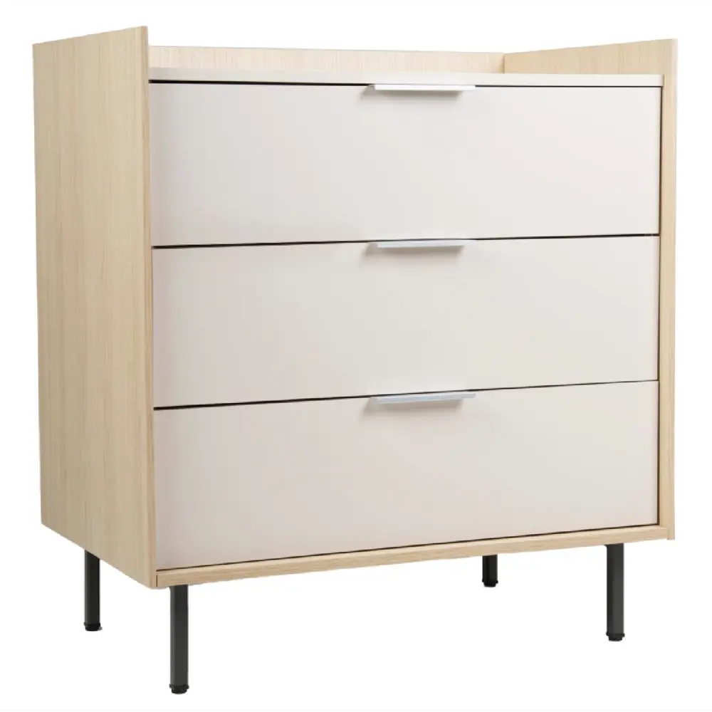 Фото Комод R-Home Linea 80x87x50 см 3 ящика ЛДСП цвет бежевый Фото Комод R-Home Linea 80x87x50 см 3 ящика ЛДСП цвет бежевый