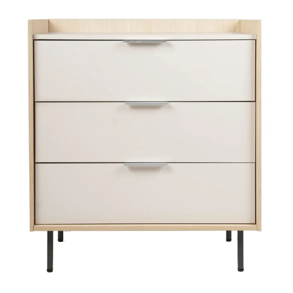 Фото 5 Комод R-Home Linea 80x87x50 см 3 ящика ЛДСП цвет бежевый Фото 5 Комод R-Home Linea 80x87x50 см 3 ящика ЛДСП цвет бежевый