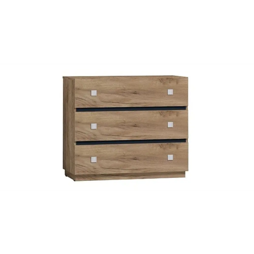 Фото Комод Глазов Neo 42.50x23x91 см 3 ящика ЛДСП цвет дуб Фото Комод Глазов Neo 42.50x23x91 см 3 ящика ЛДСП цвет дуб