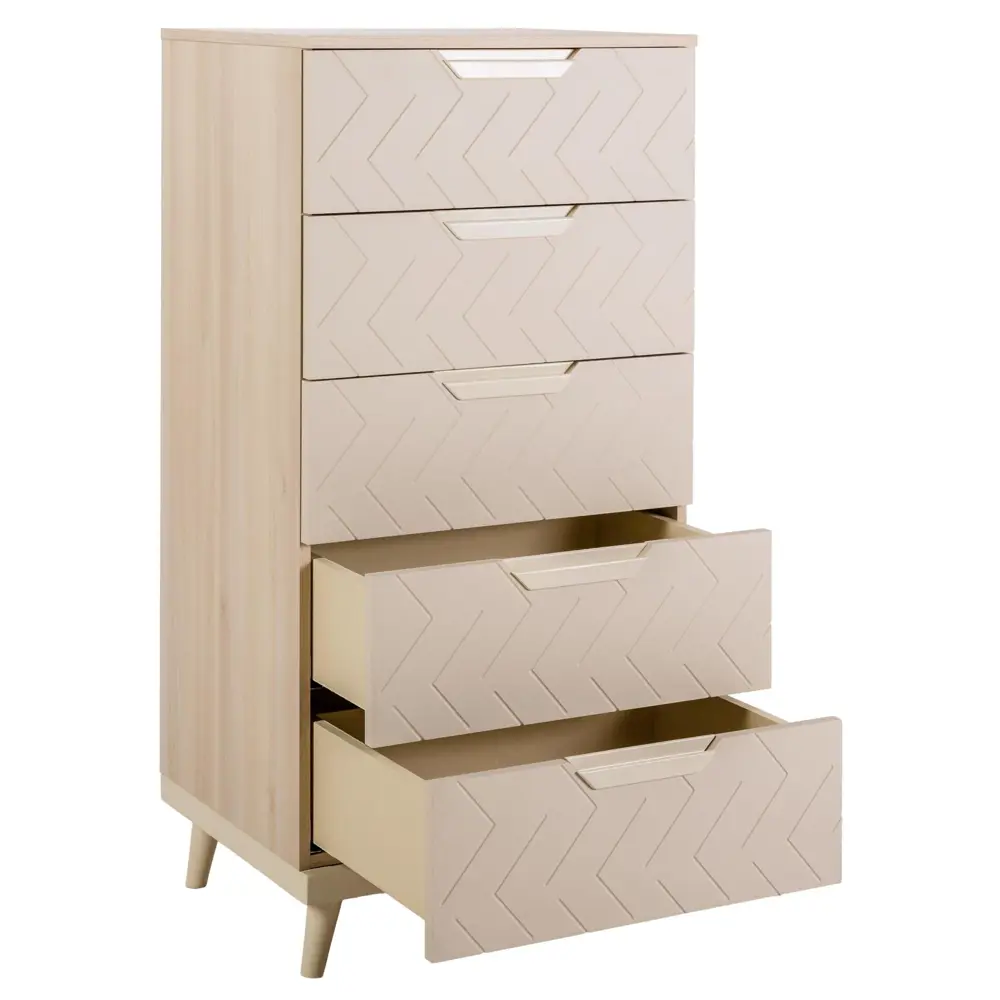 Фото 5 Комод R-Home Сканди 60x120x50 см 5 ящиков ЛДСП цвет акация светлый Фото 5 Комод R-Home Сканди 60x120x50 см 5 ящиков ЛДСП цвет акация светлый