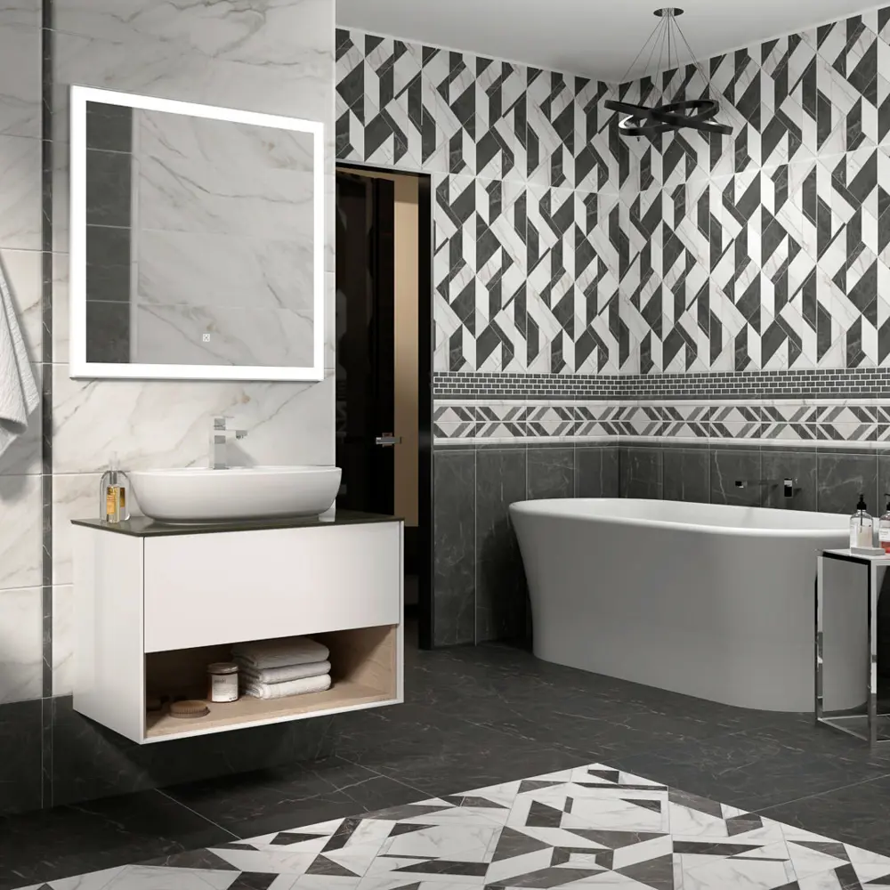 Фото 2 Декор плиточный настенный Kerama Marazzi Буанарроти MM13106 30x32см серый, серебристый Фото 2 Декор плиточный настенный Kerama Marazzi Буанарроти MM13106 30x32см серый, серебристый