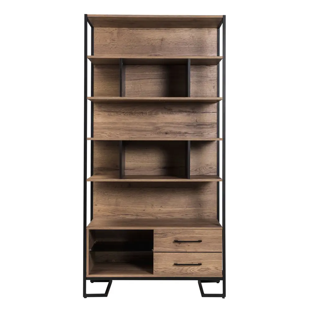 Фото 4 Стеллаж с полками R-home 100x200x45 см сталь цвет коричневый Фото 4 Стеллаж с полками R-home 100x200x45 см сталь цвет коричневый