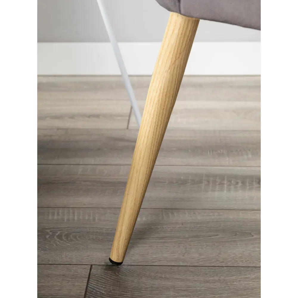 Фото 7 Стул R-Home Ledger 48x85x59 см микровелюр цвет коричневый/дуб Фото 7 Стул R-Home Ledger 48x85x59 см микровелюр цвет коричневый/дуб