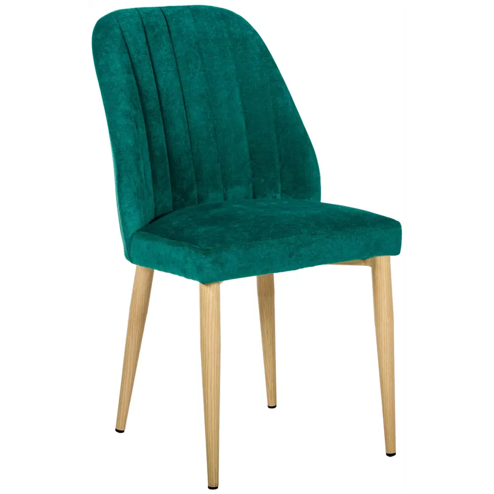 Фото Стул R-Home Alen 48x89x61 см микровелюр цвет изумрудный/дуб Фото Стул R-Home Alen 48x89x61 см микровелюр цвет изумрудный/дуб