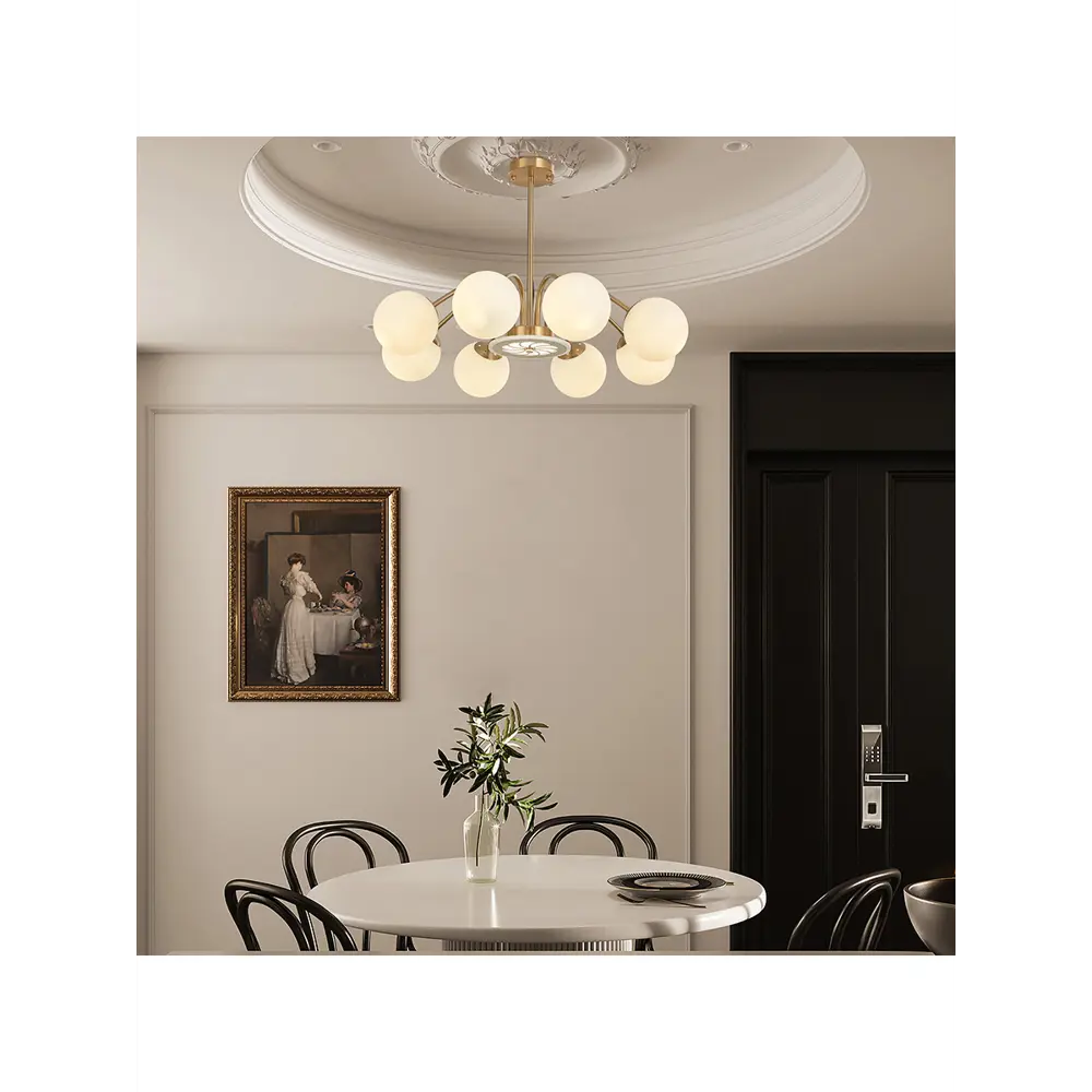 Фото 2 Люстра на штанге ARTE PERFETTO LUCE 3327.82-9601-8-D750/H530/E27-8 G 8 ламп 16 м² цвет золото Фото 2 Люстра на штанге ARTE PERFETTO LUCE 3327.82-9601-8-D750/H530/E27-8 G 8 ламп 16 м² цвет золото