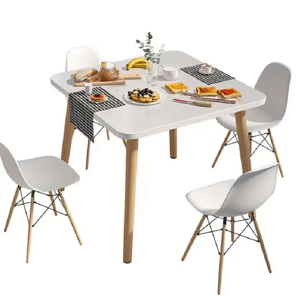 Фото Стол квадратный Ridberg Minimal 80x80 см МДФ цвет белый Фото Стол квадратный Ridberg Minimal 80x80 см МДФ цвет белый