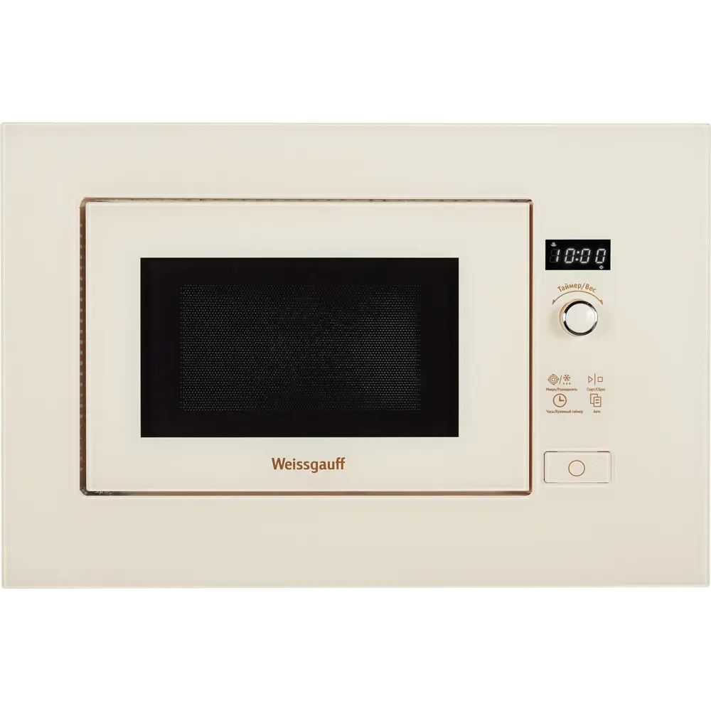 Фото Микроволновая печь встраиваемая 20 л 59.5x39x29.3 см электронное Weissgauff HMT-203 цвет бежевый, 404315 Фото Микроволновая печь встраиваемая 20 л 59.5x39x29.3 см электронное Weissgauff HMT-203 цвет бежевый, 404315