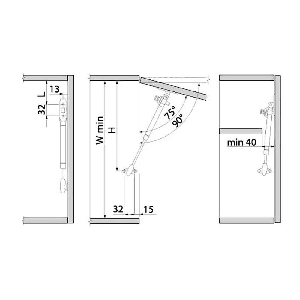 Фото 3 Подъёмник газовый с амортизатором 60N GTV антрацит Фото 3 Подъёмник газовый с амортизатором 60N GTV антрацит