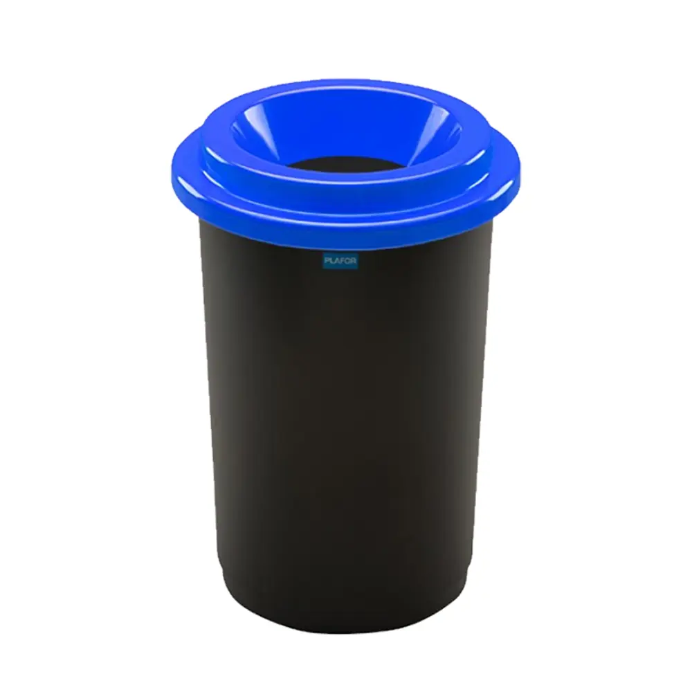 Фото Контейнер для мусора Plafor Eco bin 50 л цвет черный/синий Фото Контейнер для мусора Plafor Eco bin 50 л цвет черный/синий