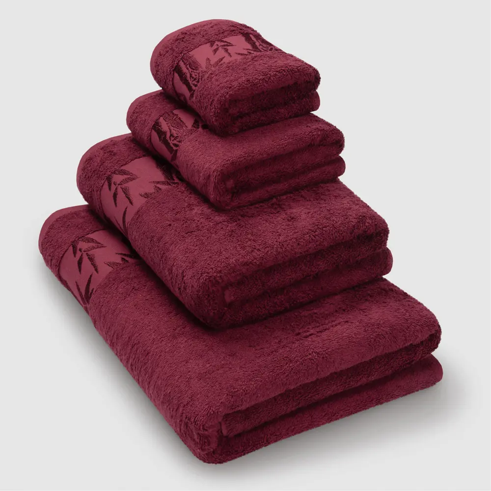 Фото 2 Полотенце Ecotex "Бамбук" 90x150 см бордовый (Cabernet) Фото 2 Полотенце Ecotex "Бамбук" 90x150 см бордовый (Cabernet)