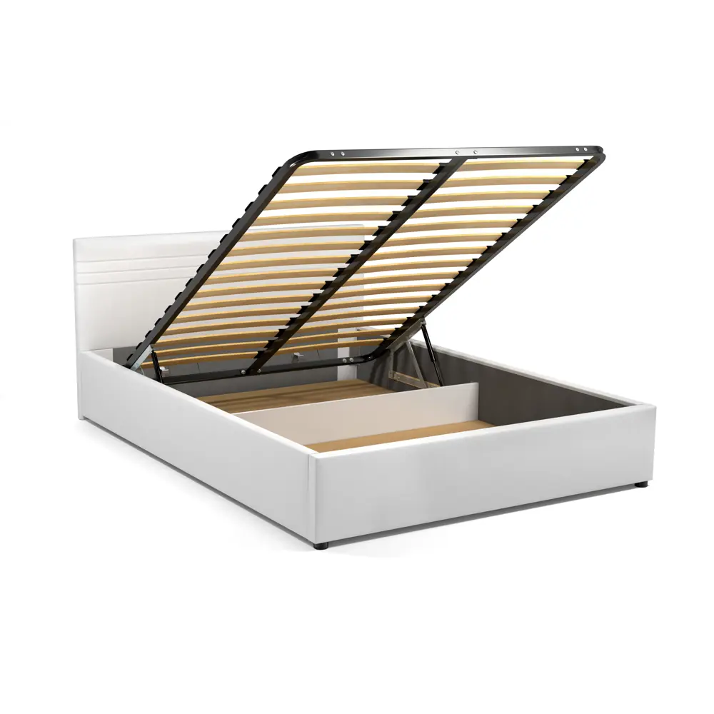 Фото 3 Кровать Смк Новия 150x80x212 см цвет белый Фото 3 Кровать Смк Новия 150x80x212 см цвет белый