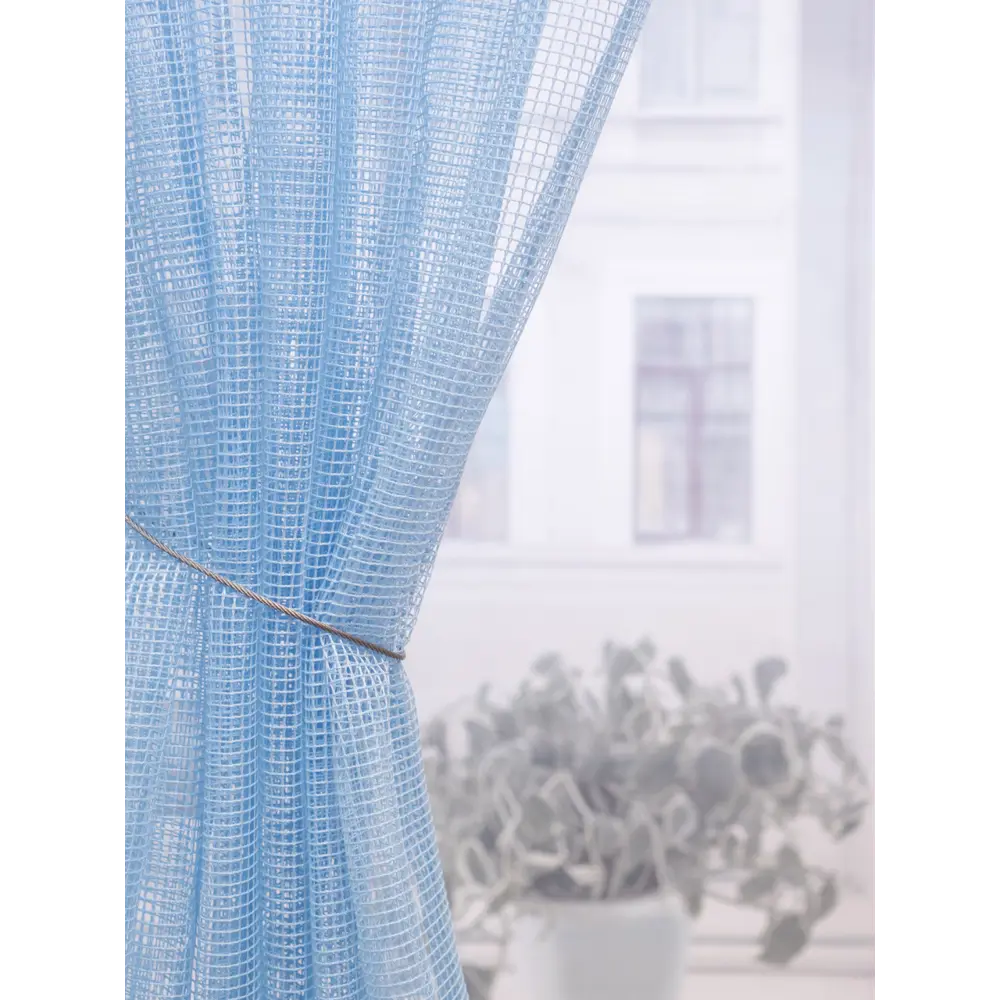 Фото 2 Тюль на шторной ленте Милли 400x250 см цвет голубой Фото 2 Тюль на шторной ленте Милли 400x250 см цвет голубой