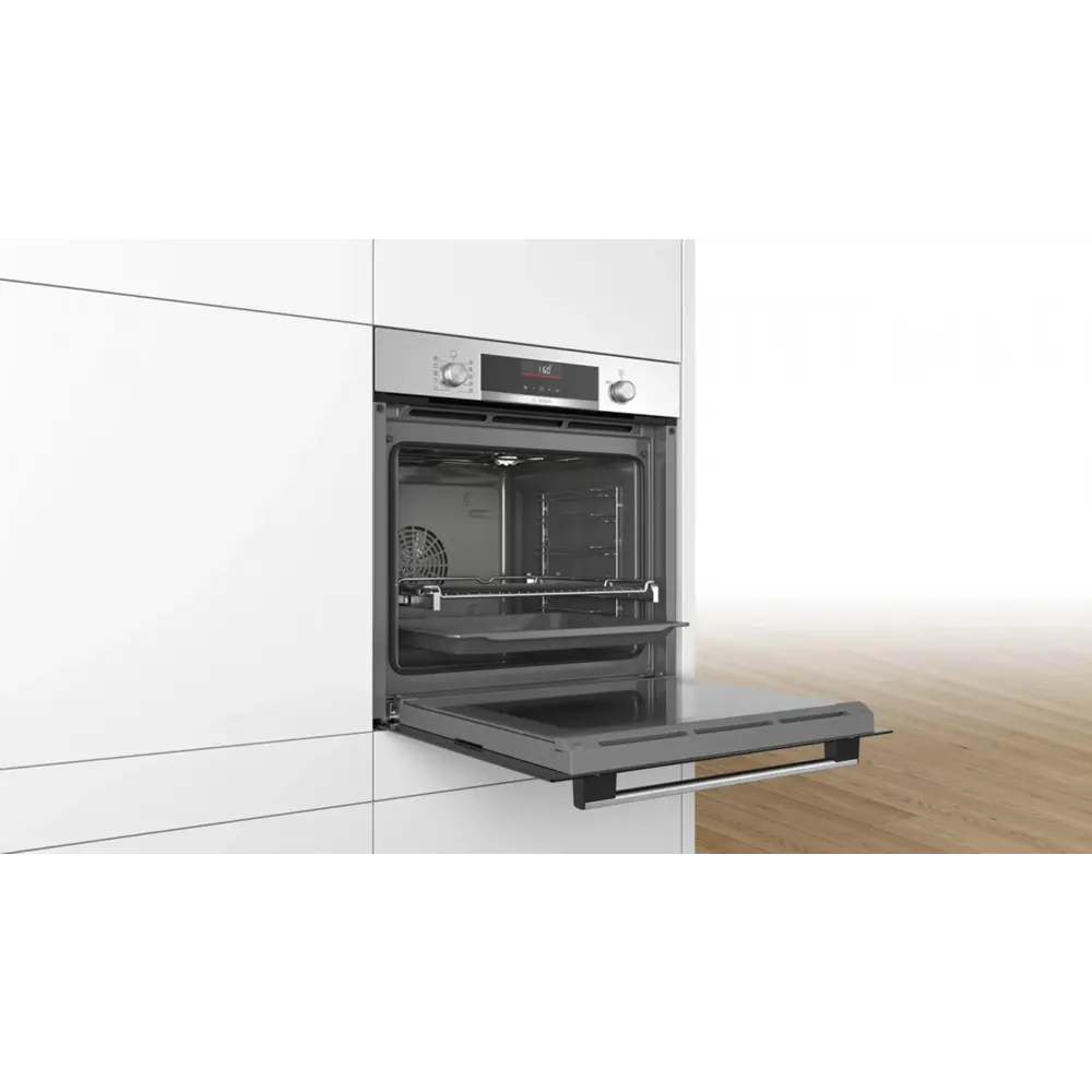 Фото 2 Электрический встраиваемый духовой шкаф Bosch Hba 5360s0 59.4x59.5x54.8 см цвет нержавеющая сталь Фото 2 Электрический встраиваемый духовой шкаф Bosch Hba 5360s0 59.4x59.5x54.8 см цвет нержавеющая сталь