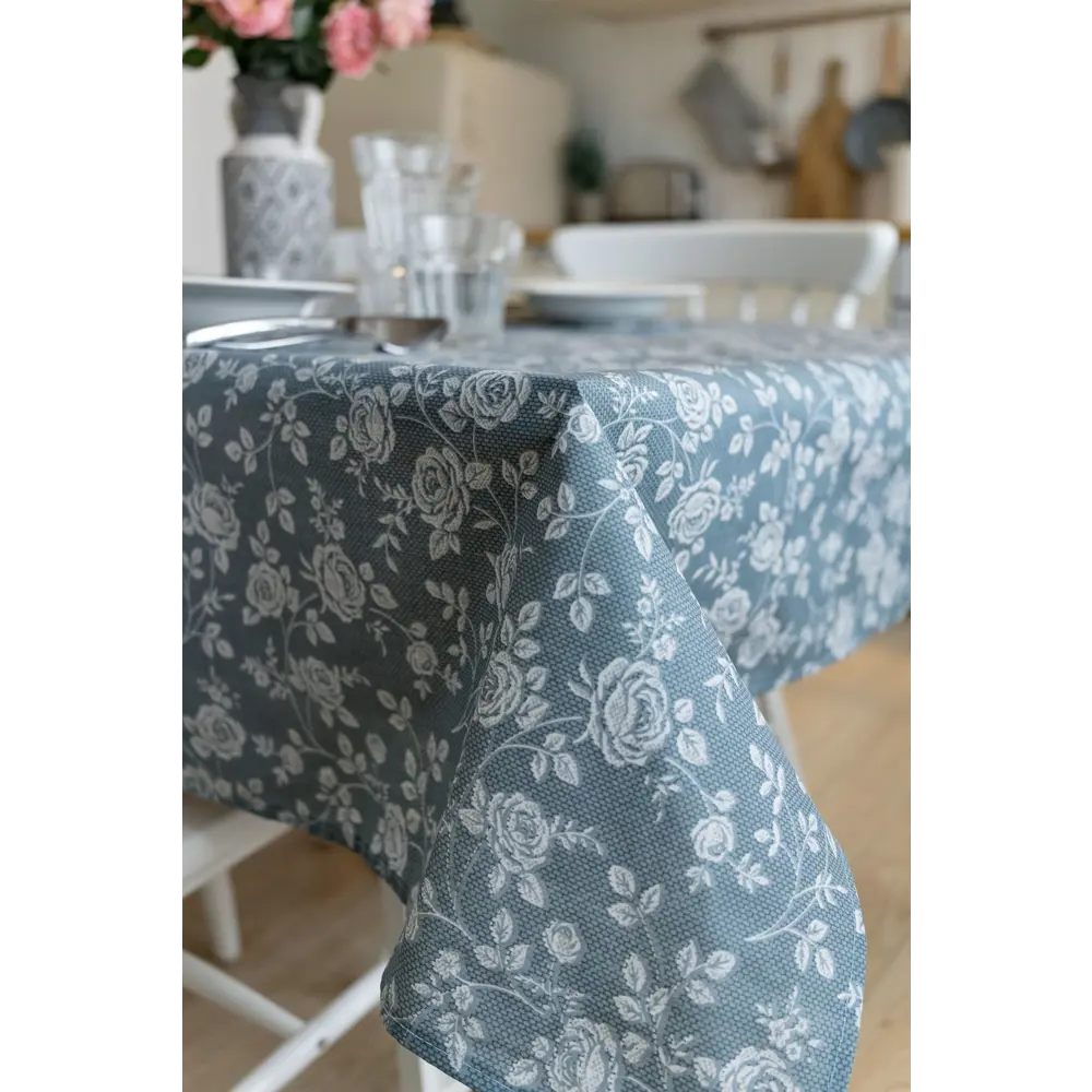 Фото 5 Скатерть на стол Colorprint Rose Grey Blue прямоугольная 138x180 см мультиколор Фото 5 Скатерть на стол Colorprint Rose Grey Blue прямоугольная 138x180 см мультиколор