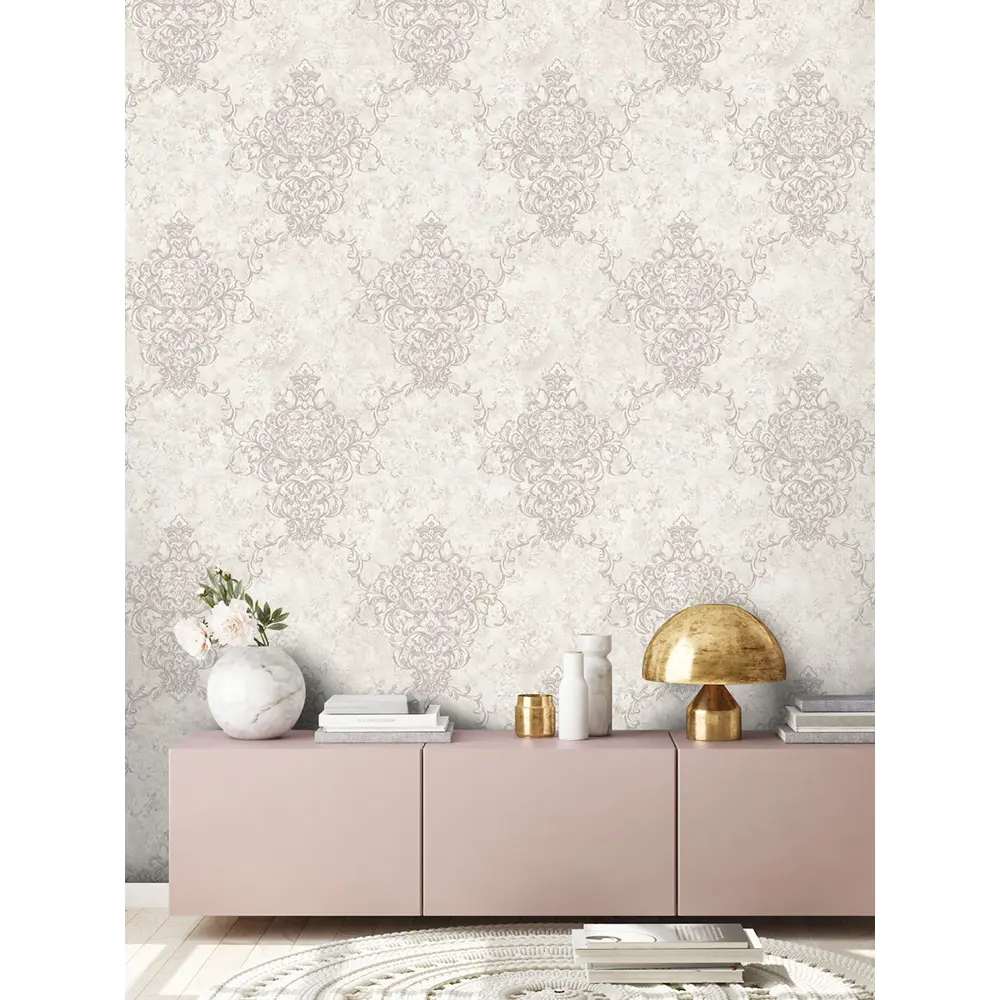 Фото 4 Обои флизелиновые Euro decor Demetra 1.06 м серые/светло-серые 7205-01