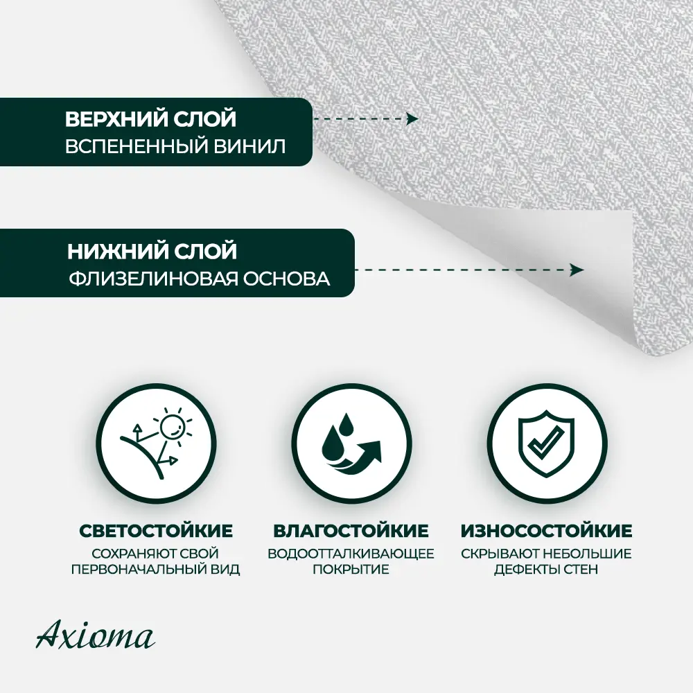 Фото 3 Обои флизелиновые Anturage Axioma 1.06 м светло-серые 1204665 Фото 3 Обои флизелиновые Anturage Axioma 1.06 м светло-серые 1204665