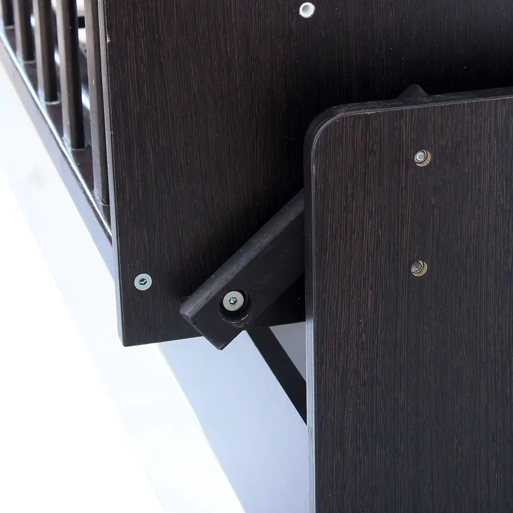 Фото 7 Кровать детская Оптипром-А Жираф 60x170 см ЛДСП цвет венге