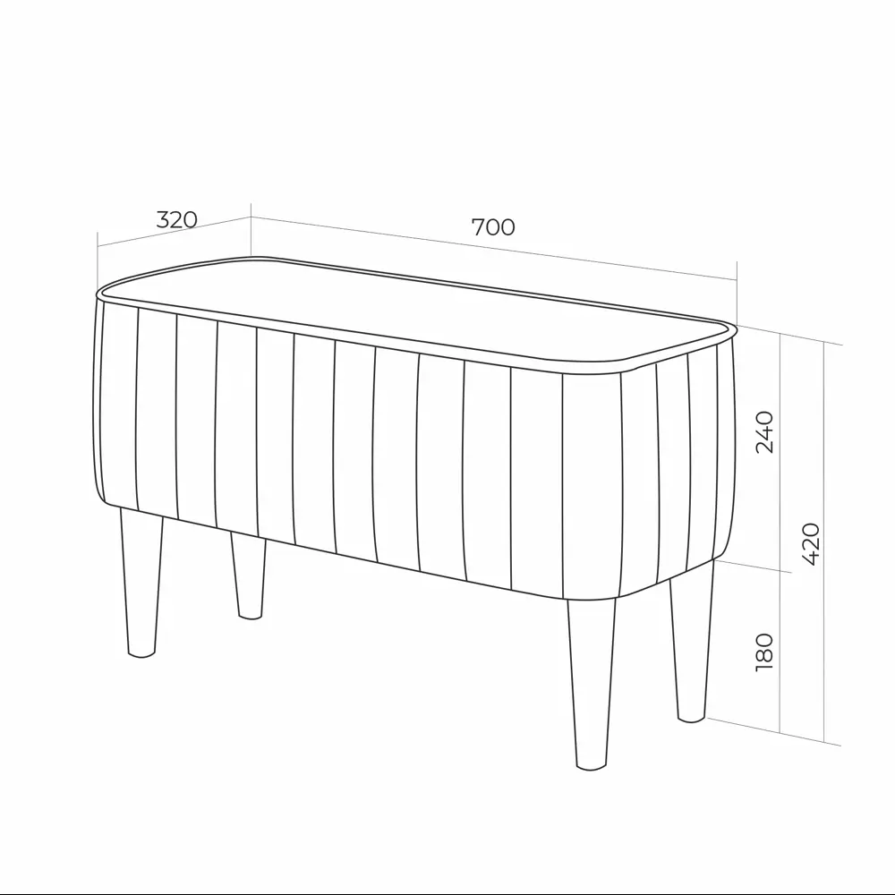 Фото 4 Банкетка Monofix Амма 70x42x70 см велюр цвет сиреневый Фото 4 Банкетка Monofix Амма 70x42x70 см велюр цвет сиреневый
