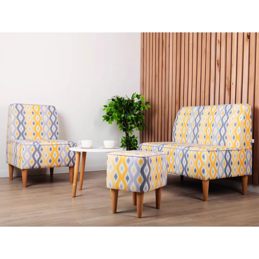 Фото 5 Пуф Monofix Одос 42x42x42 см велюр цвет желтый Фото 5 Пуф Monofix Одос 42x42x42 см велюр цвет желтый
