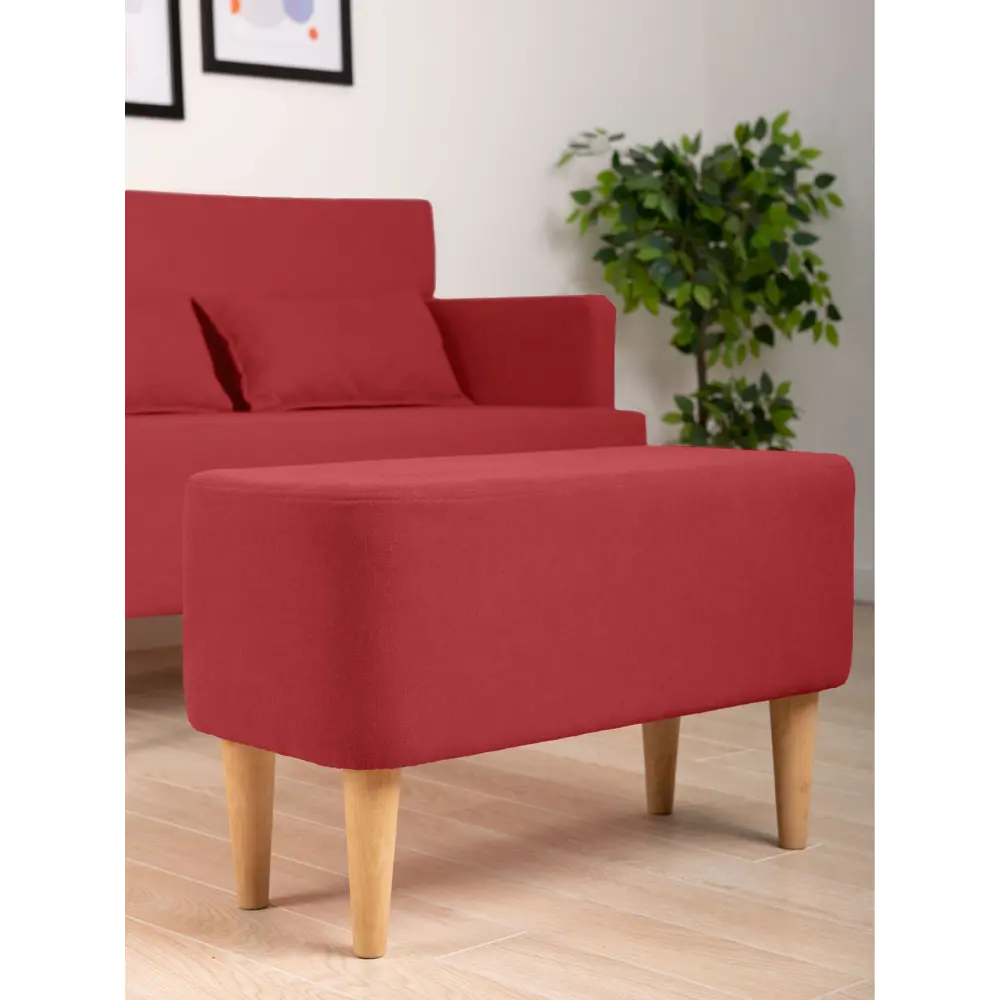 Фото Банкетка Monofix Киус 70x42x70 см велюр цвет бордовый Фото Банкетка Monofix Киус 70x42x70 см велюр цвет бордовый