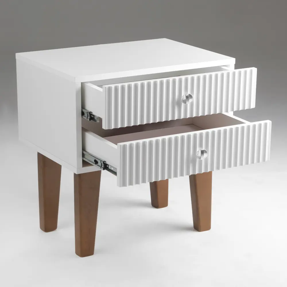 Фото 3 Тумба прикроватная Клик мебель 51x53x38 см 2 ящика ЛДСП цвет белый Фото 3 Тумба прикроватная Клик мебель 51x53x38 см 2 ящика ЛДСП цвет белый