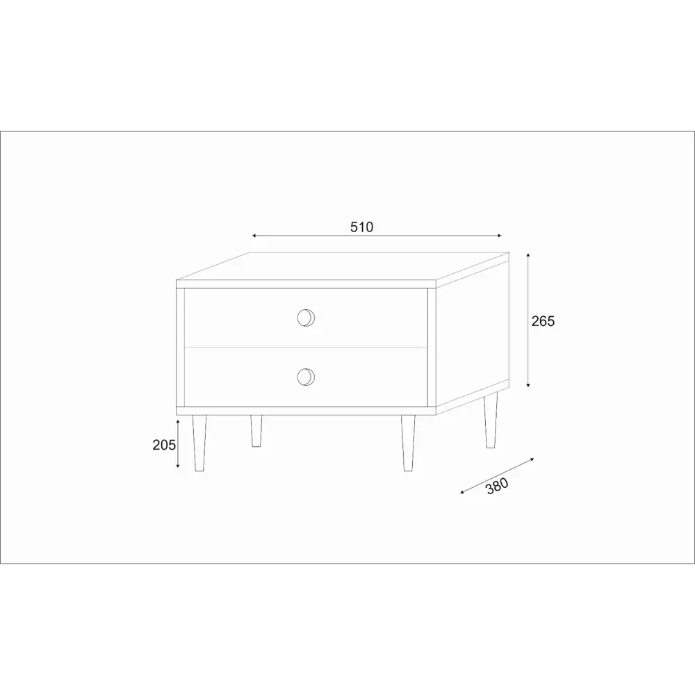 Фото 5 Тумба прикроватная Клик мебель 51x53x38 см 2 ящика ЛДСП цвет белый Фото 5 Тумба прикроватная Клик мебель 51x53x38 см 2 ящика ЛДСП цвет белый
