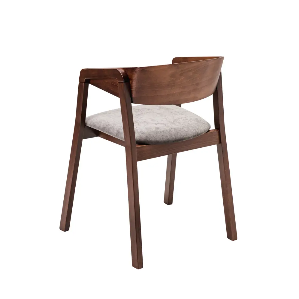 Фото 5 Кухонный стул R-Home Dalia noce 59.5x77x50 см микровелюр цвет серый