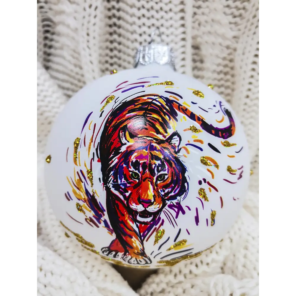 Фото Елочный шар Christmas "Тигры" ø8 см стекло КУ-80-214001/м Фото Елочный шар Christmas "Тигры" ø8 см стекло КУ-80-214001/м