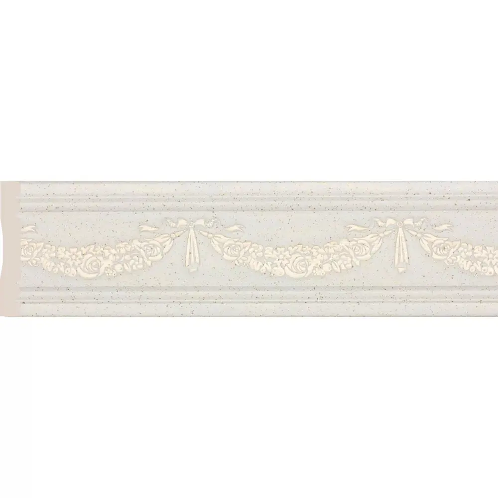 Фото Багет Cosca Молдинг 80-2 Гирлянда цветов, на стену и потолок, полистирол, 82x11x2200 мм Фото Багет Cosca Молдинг 80-2 Гирлянда цветов, на стену и потолок, полистирол, 82x11x2200 мм