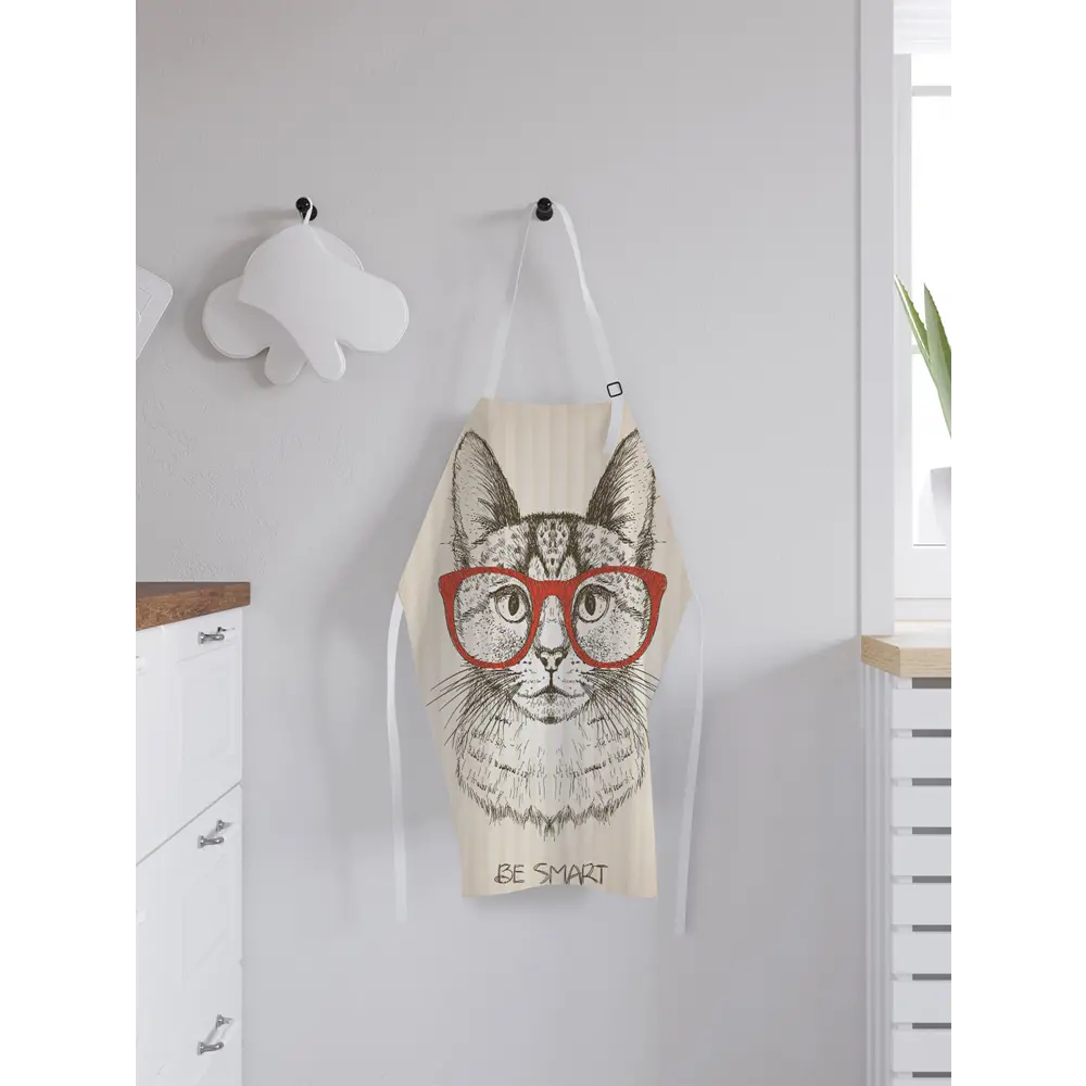 Фото Кухонный фартук Joyarty Будь умным 65x65 см оксфорд цвет серый Фото Кухонный фартук Joyarty Будь умным 65x65 см оксфорд цвет серый