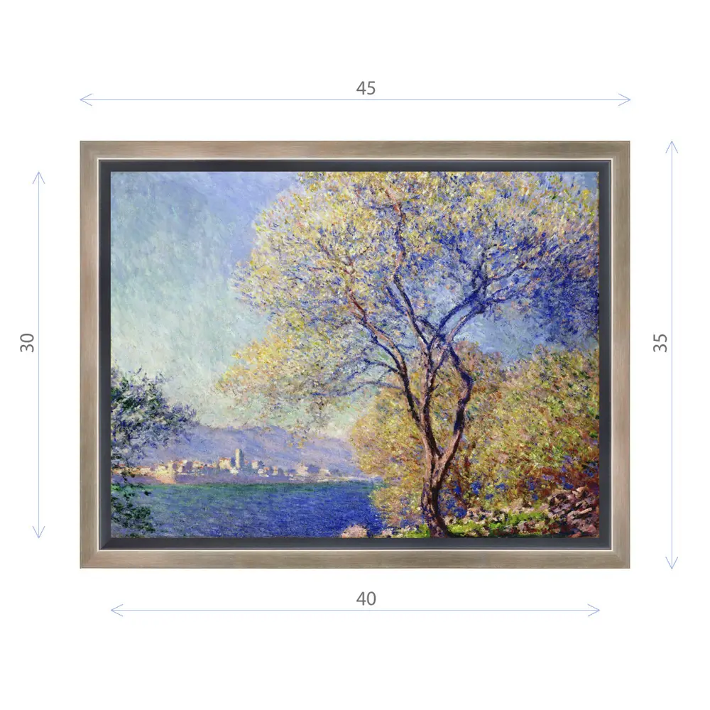 Фото Картина Клода Моне "Антибы вид из сада Салис" матовый холст в раме 35x45 см Фото Картина Клода Моне "Антибы вид из сада Салис" матовый холст в раме 35x45 см