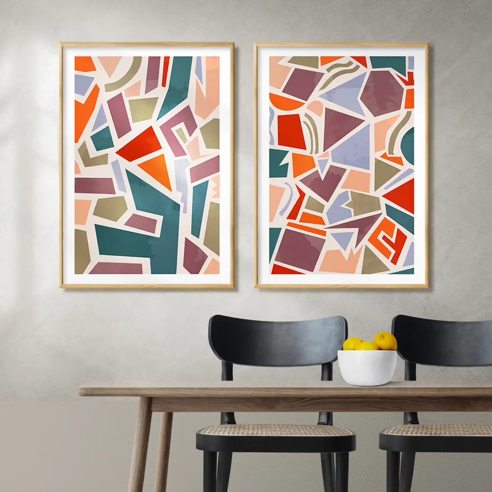 Фото Набор постеров 28 картин Яркие осколки Геометрия 50x40 см 2 шт в тубусе без рамы Фото Набор постеров 28 картин Яркие осколки Геометрия 50x40 см 2 шт в тубусе без рамы