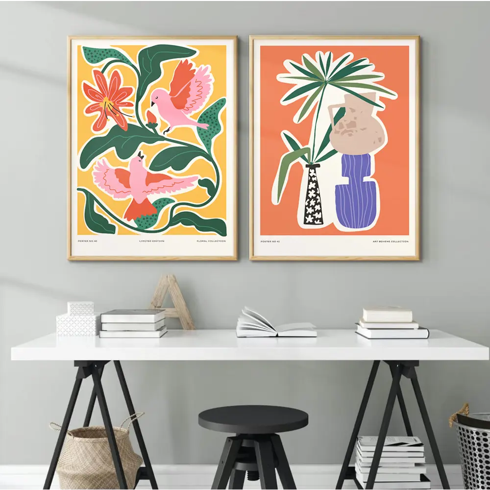 Фото Набор постеров 28 картин "Яркие цветы и птицы" 70x50 см 2 шт, в тубусе без рамы Фото Набор постеров 28 картин "Яркие цветы и птицы" 70x50 см 2 шт, в тубусе без рамы