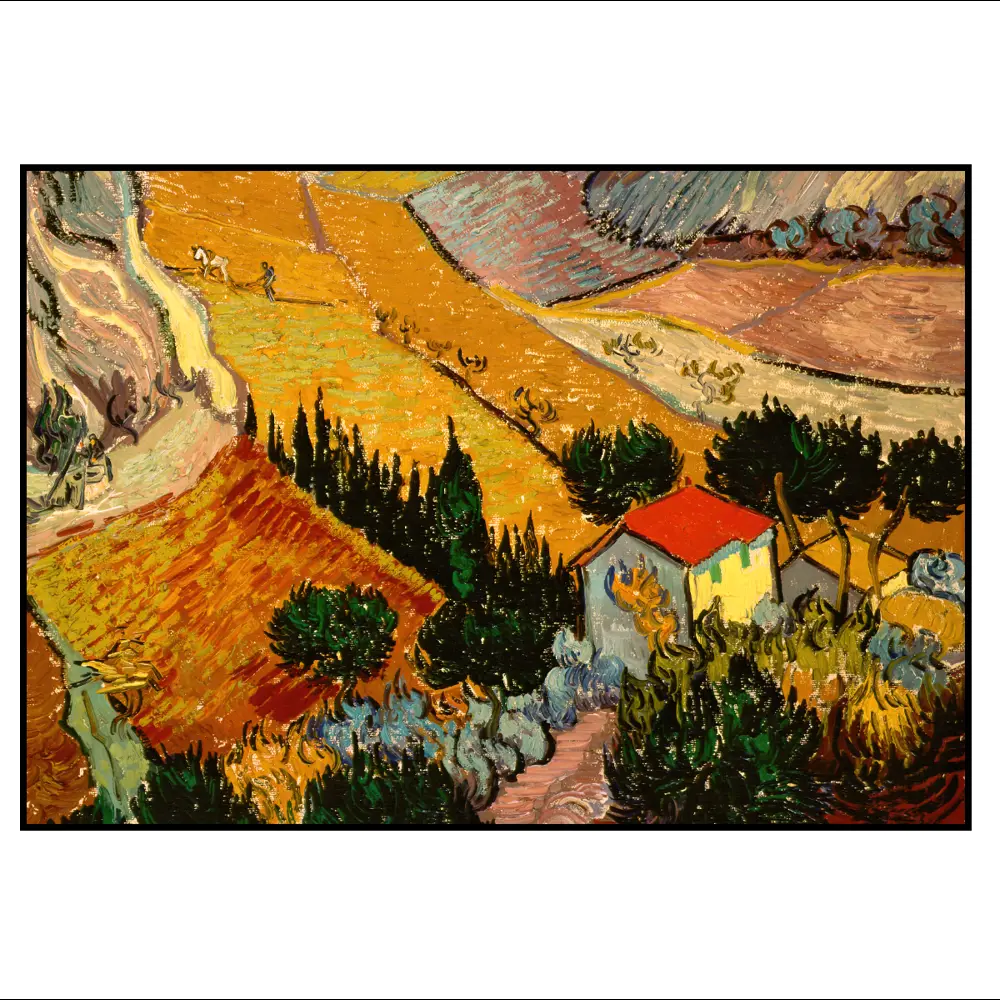 Фото 2 Постер 28 картин "Репродукция Ван Гог Долина с пахарем пейзаж" 50x40 см в тубусе без рамы Фото 2 Постер 28 картин "Репродукция Ван Гог Долина с пахарем пейзаж" 50x40 см в тубусе без рамы