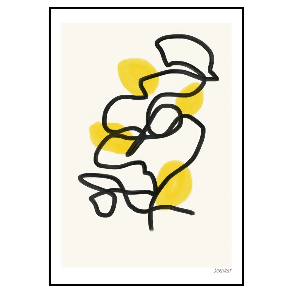 Фото 2 Постер 28 картин "Абстракция черные линии желтые пятна" 50x40 см в тубусе без рамы Фото 2 Постер 28 картин "Абстракция черные линии желтые пятна" 50x40 см в тубусе без рамы