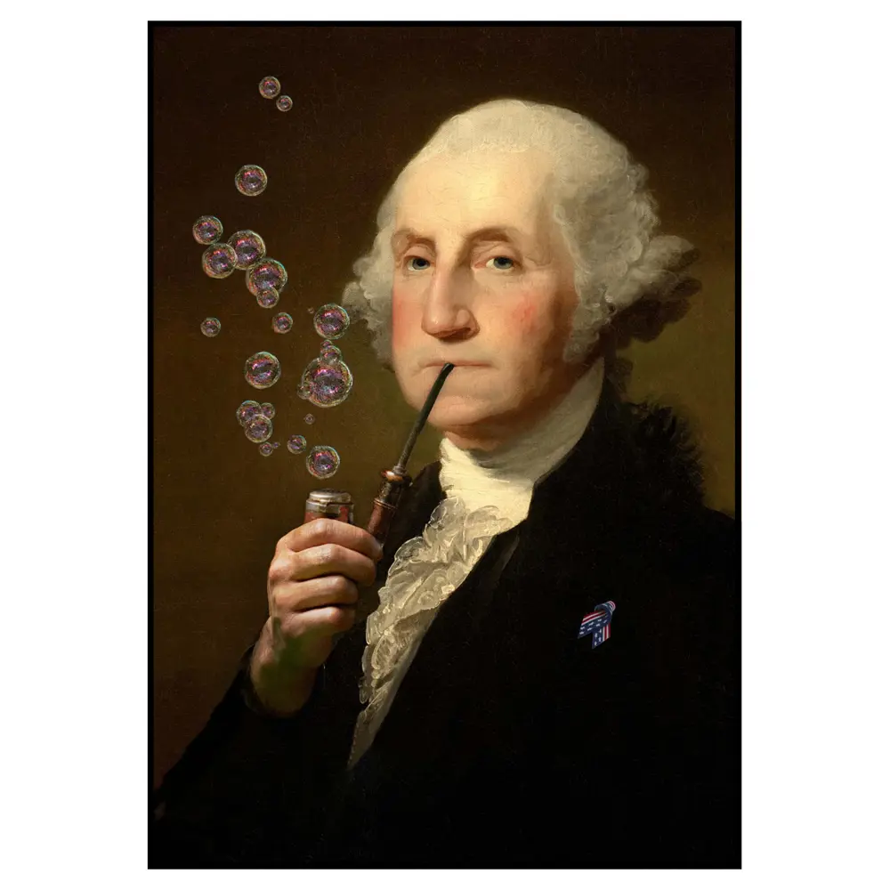 Фото 2 Постер 28 картин "Джордж Вашингтон портрет пузыри" 50x40 см в тубусе без рамы Фото 2 Постер 28 картин "Джордж Вашингтон портрет пузыри" 50x40 см в тубусе без рамы