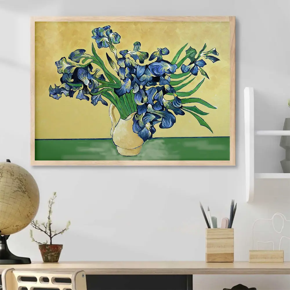 Фото Постер 28 картин "Ван Гог Ирисы на желтом репродукция" 70x50 см в тубусе без рамы Фото Постер 28 картин "Ван Гог Ирисы на желтом репродукция" 70x50 см в тубусе без рамы