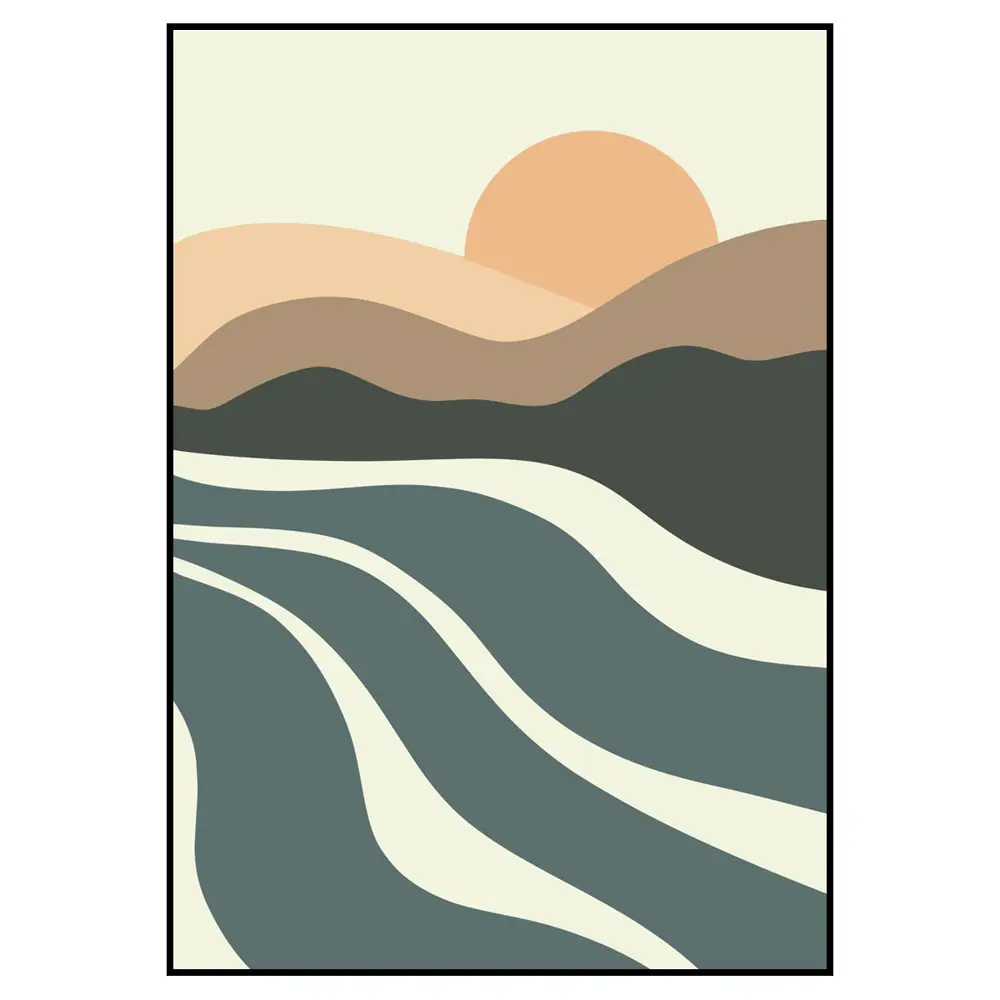 Фото 2 Постер 28 картин "Абстракция рисунок пейзаж минимализм" 70x50 см в тубусе без рамы