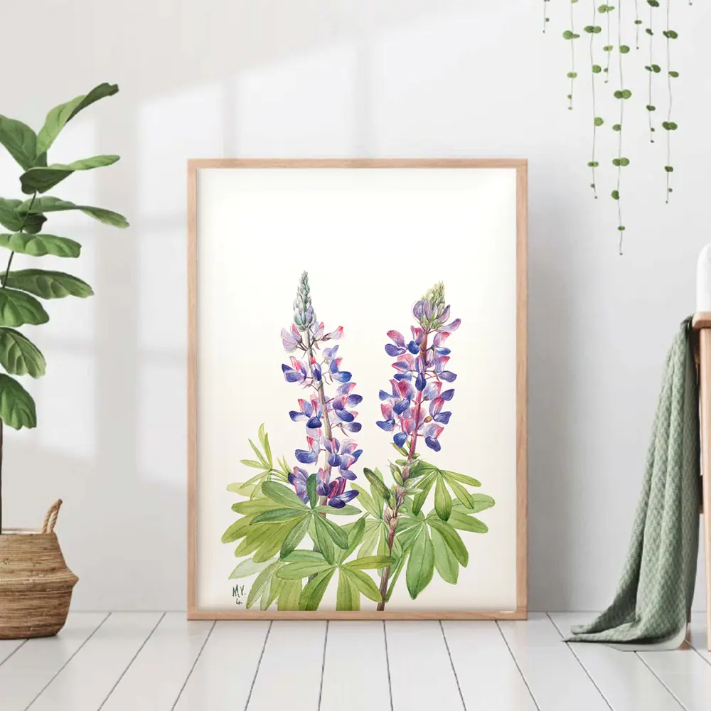 Фото Постер 28 картин "Люпины" 50x40 см в тубусе без рамы Фото Постер 28 картин "Люпины" 50x40 см в тубусе без рамы