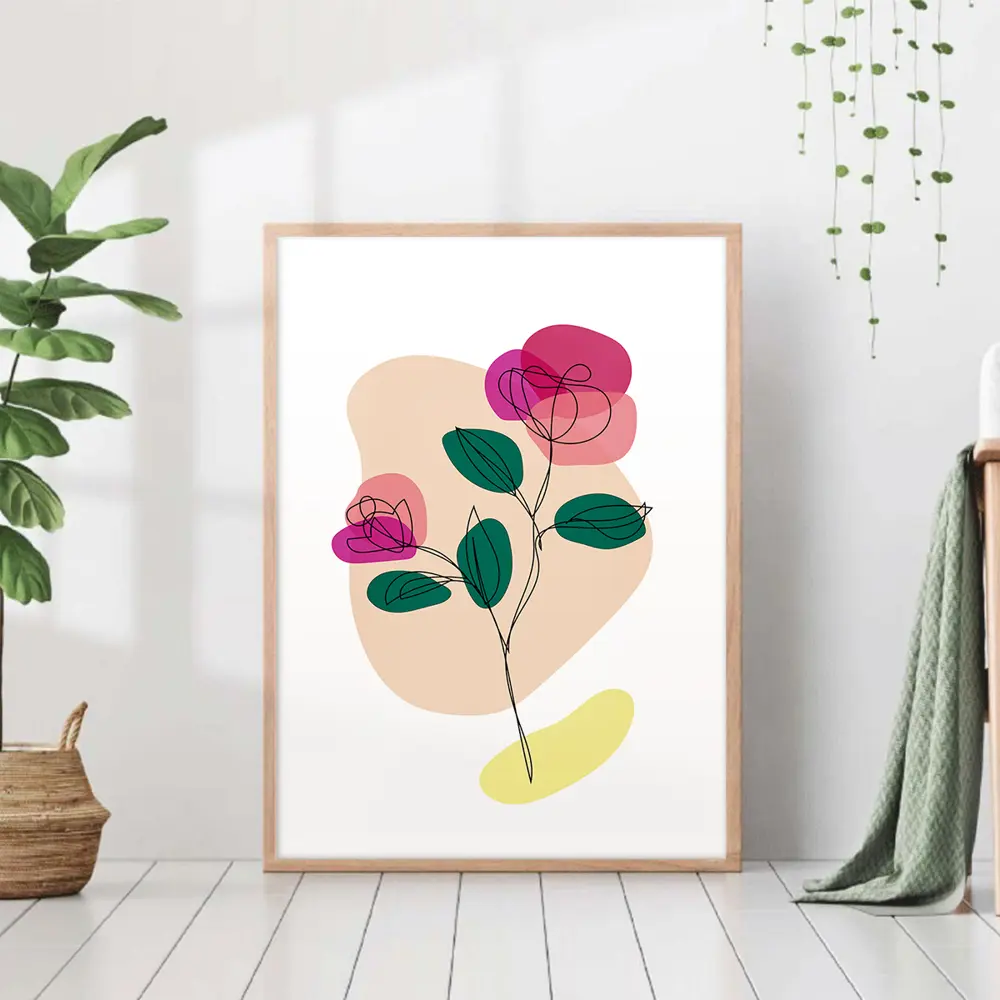 Фото Постер 28 картин "Рисунок роза минимализм" 70x50 см в тубусе без рамы Фото Постер 28 картин "Рисунок роза минимализм" 70x50 см в тубусе без рамы