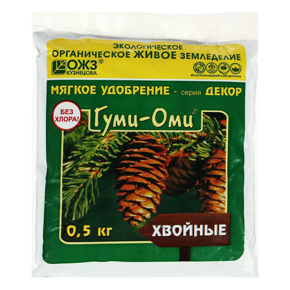 Фото Удобрение ОЖЗ Гуми-Оми для хвойных 0.5 кг Фото Удобрение ОЖЗ Гуми-Оми для хвойных 0.5 кг