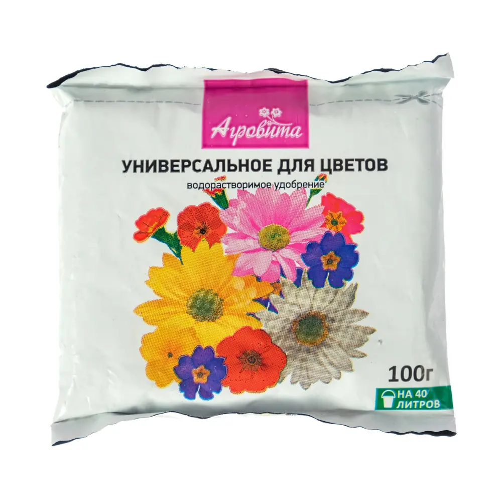 Фото Удобрение минеральное Агровита для цветов универсальное 100 г Фото Удобрение минеральное Агровита для цветов универсальное 100 г