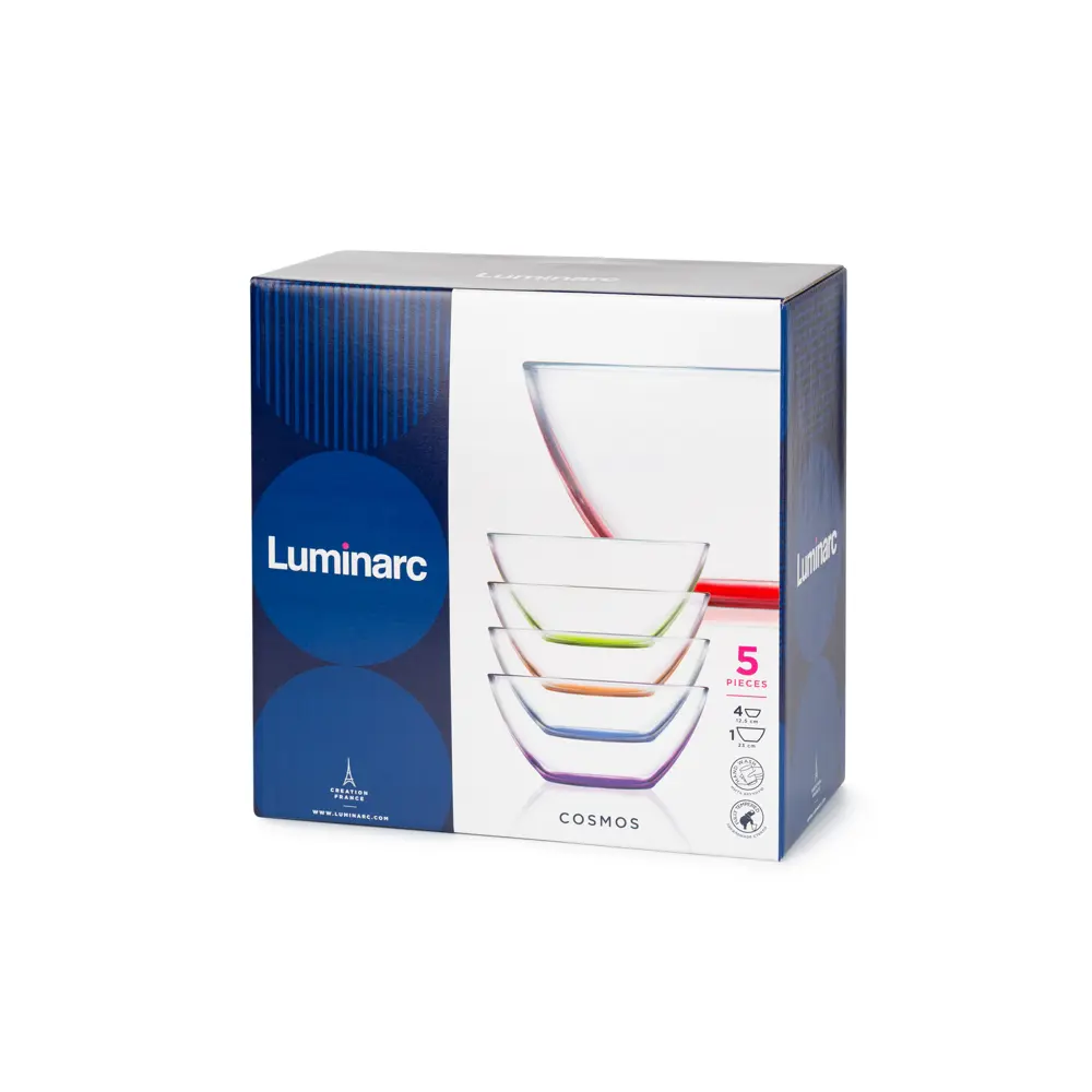 Фото Набор салатников Luminarc 5 предметов стекло цвет разноцветный Фото Набор салатников Luminarc 5 предметов стекло цвет разноцветный